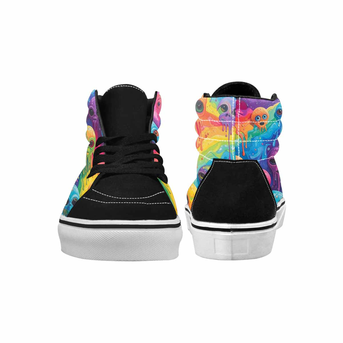 MEN'S Aliens  Tie Dye High Top Canvas Vivid Custom Sneakers