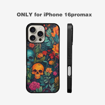 iPhone 16 Pro Max Case — Skulls Botanicalskulls Pattern B2f Personalized Phone, Custom Designed Case Cover