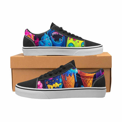 WOMEN'S Ice Cream Monsters  Lace-Up Canvas Dreamlike Custom Shoes
