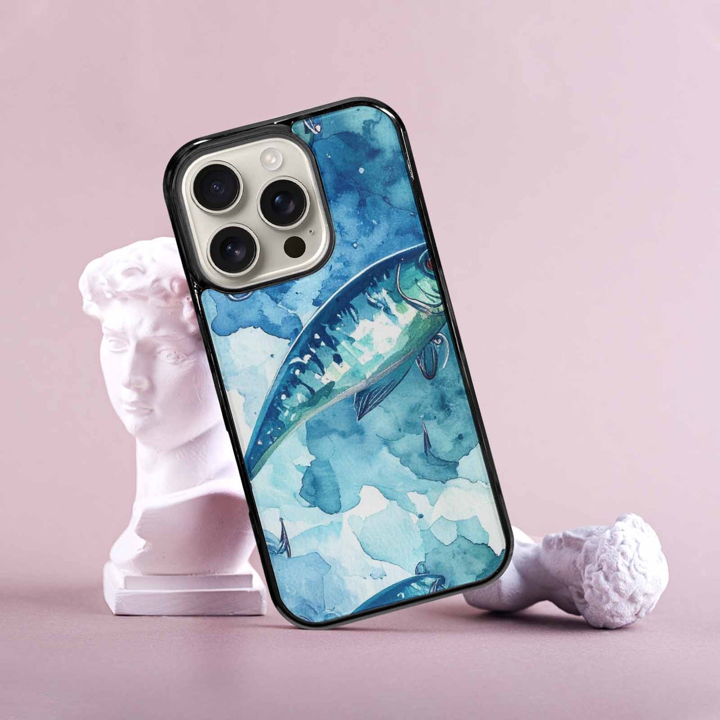 iPhone 16 Pro Case — Fishing Lure And Hook Pattern Seamless, Customized Protective Case