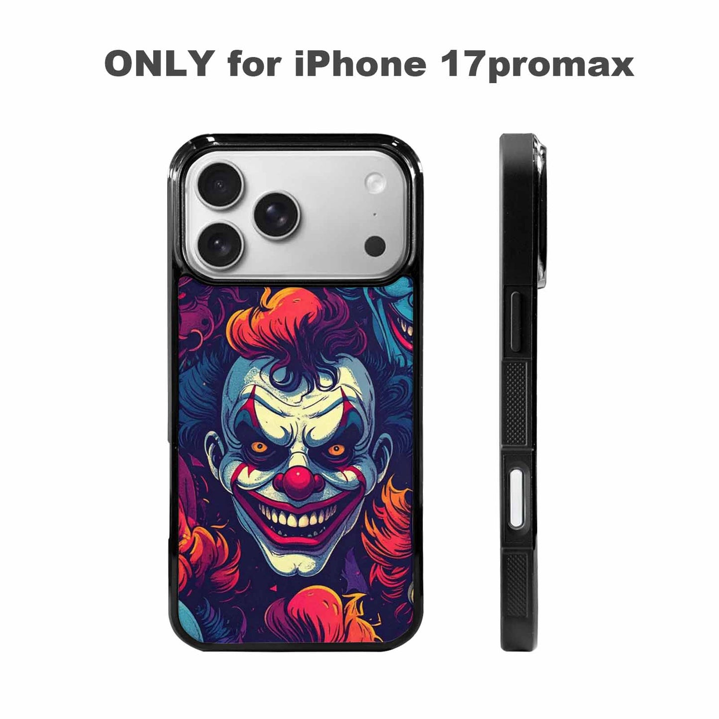 iPhone 17 Pro Max Case — Evil Clowns Heads Faces Cartoon Cute, Custom Printed Phone Case