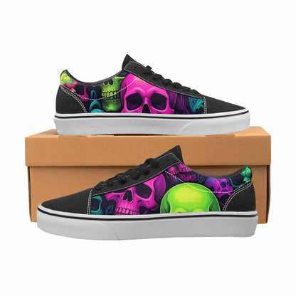 MEN'S Skulls - Neon Canvas Lace-Up Wallpaper Art Shoes