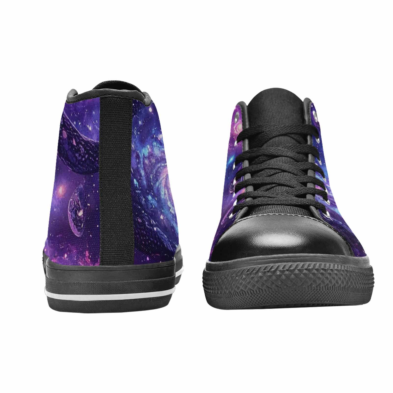 WOMEN'S Galaxy Snake Print High Top Canvas Aesthetic Sneakers