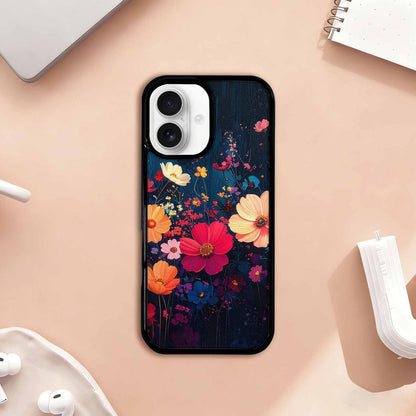 iPhone 17 Case — Shadowy Glitch Floral Pattern Floral, Custom Made Phone Cover