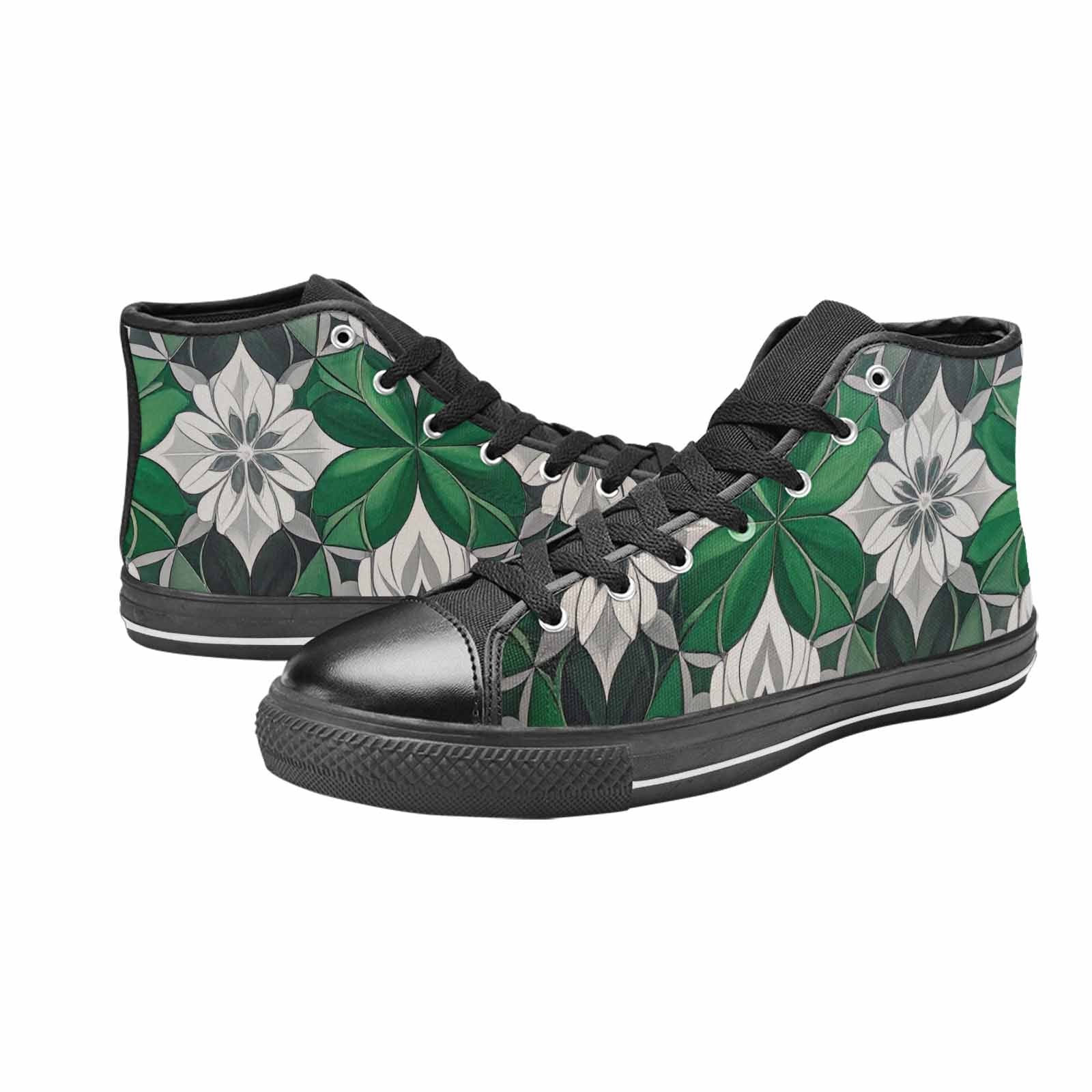 MEN'S Aromantic Flag Color High Top Canvas Surreal Shoes