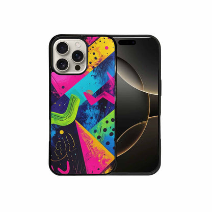 iPhone 16 Pro Max Case — Memphis Squiggles Triangles Dots Personalized Phone, Custom Phone Case