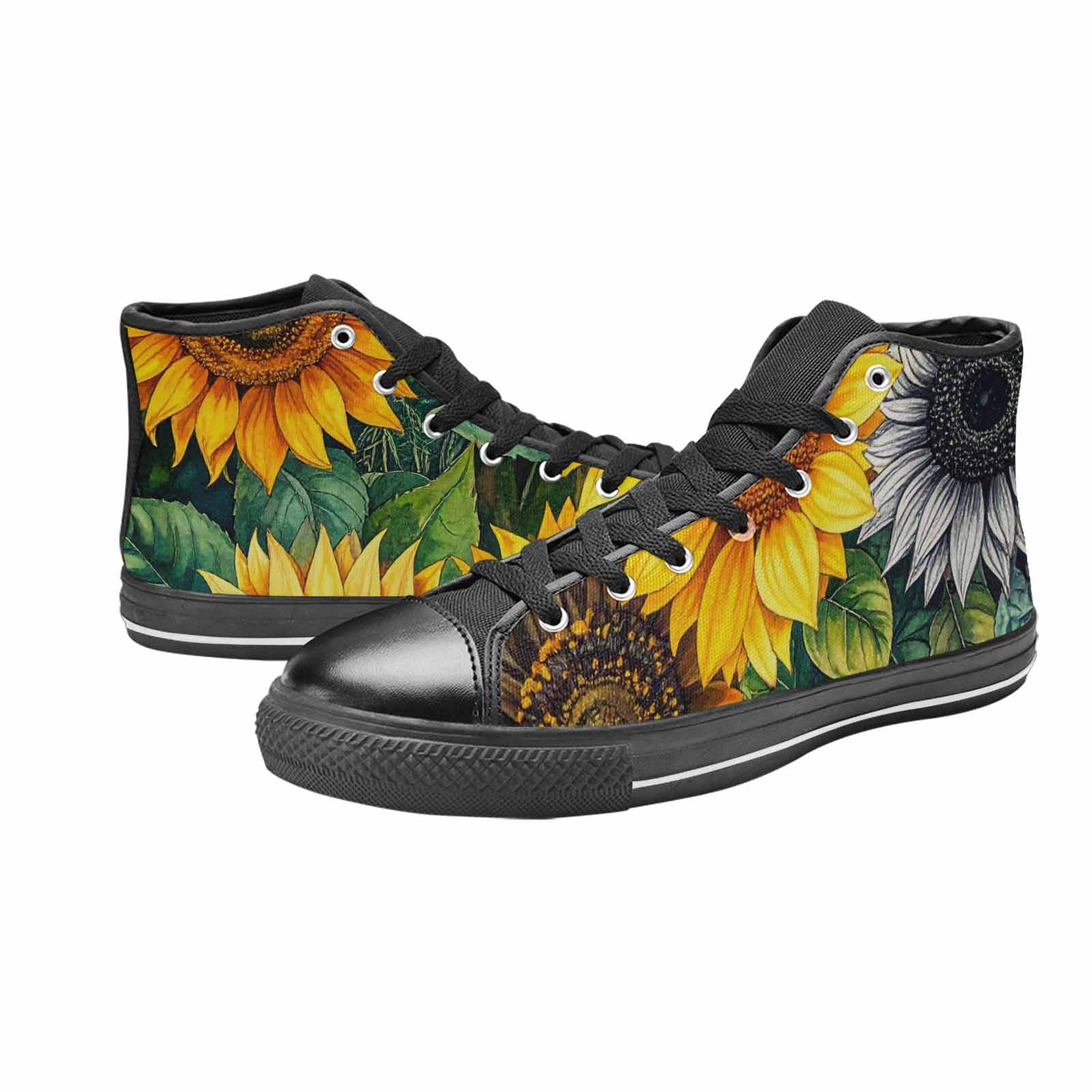 MEN'S Sunflower High Top Canvas Dark Academia Sneakers