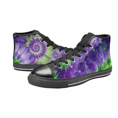 MEN'S Tie Dye - High Top Canvas Cottagecore Custom Sneakers