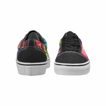 WOMEN'S Melting Aliens Lace-Up Canvas Kaleidoscope Sneakers