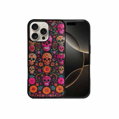 iPhone 16 Pro Max Case — Colorful Dia De Los Muertos Sugar, Custom Art Phone Cover