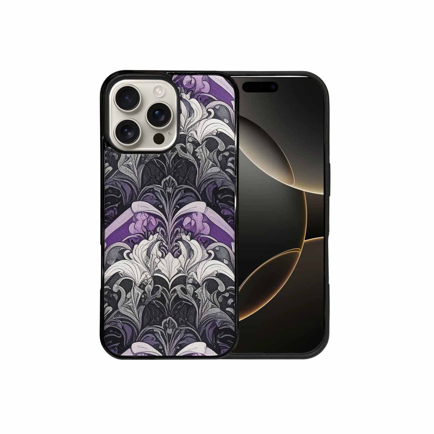 iPhone 16 Pro Max Case — Asexual Flag Color Theme Small Rainbow, Custom Made Phone Cover