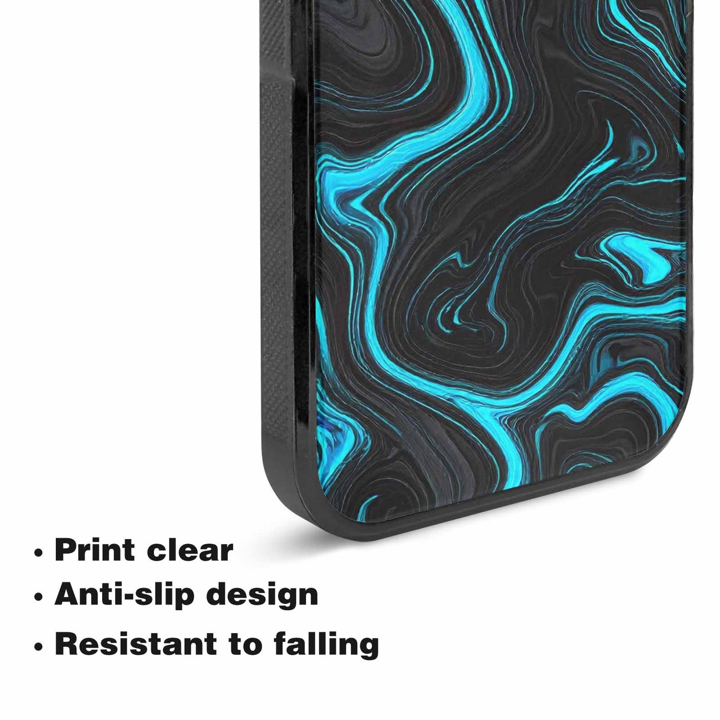 iPhone 15 Case — Freaky Marble Glow, Personalized Phone Case