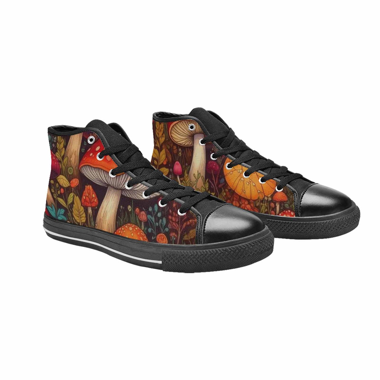 MEN'S Mushroom High Top Canvas Grunge Custom Sneakers