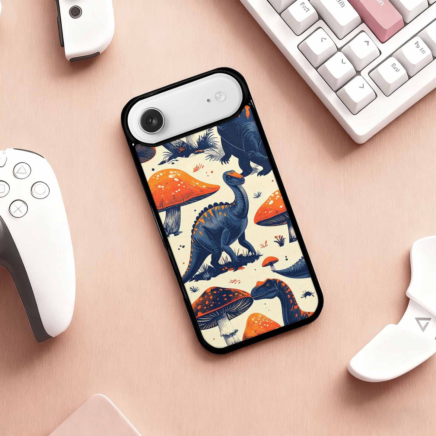 iPhone 17 Air Case — Vintage Dinosaurs Mushroom Retro Vintage, Custom Designed Case Cover