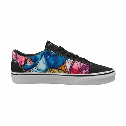 WOMEN'S Tie Lace-Up Canvas Neon Fantasy Custom Shoes