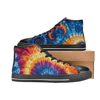 WOMEN'S Tie Dye Mixed Style High Top Canvas Dark Academia Shoes