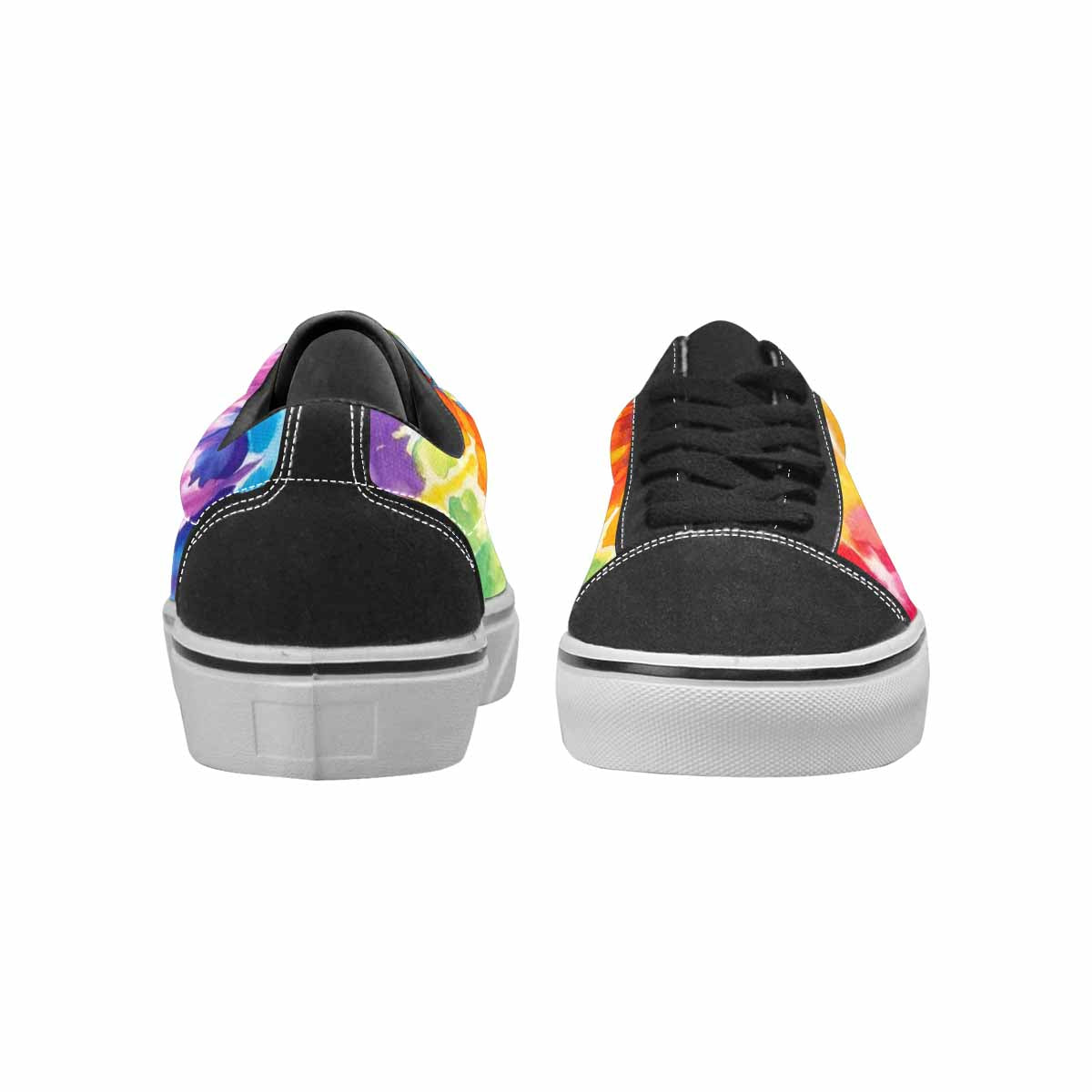WOMEN'S Tie Dye Swirl Canvas Lace-Up Dreamcore Custom Sneakers
