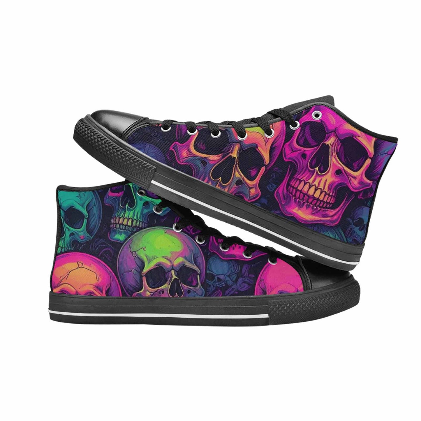 MEN'S Skulls - Neon High Top Canvas Dreamcore Shoes