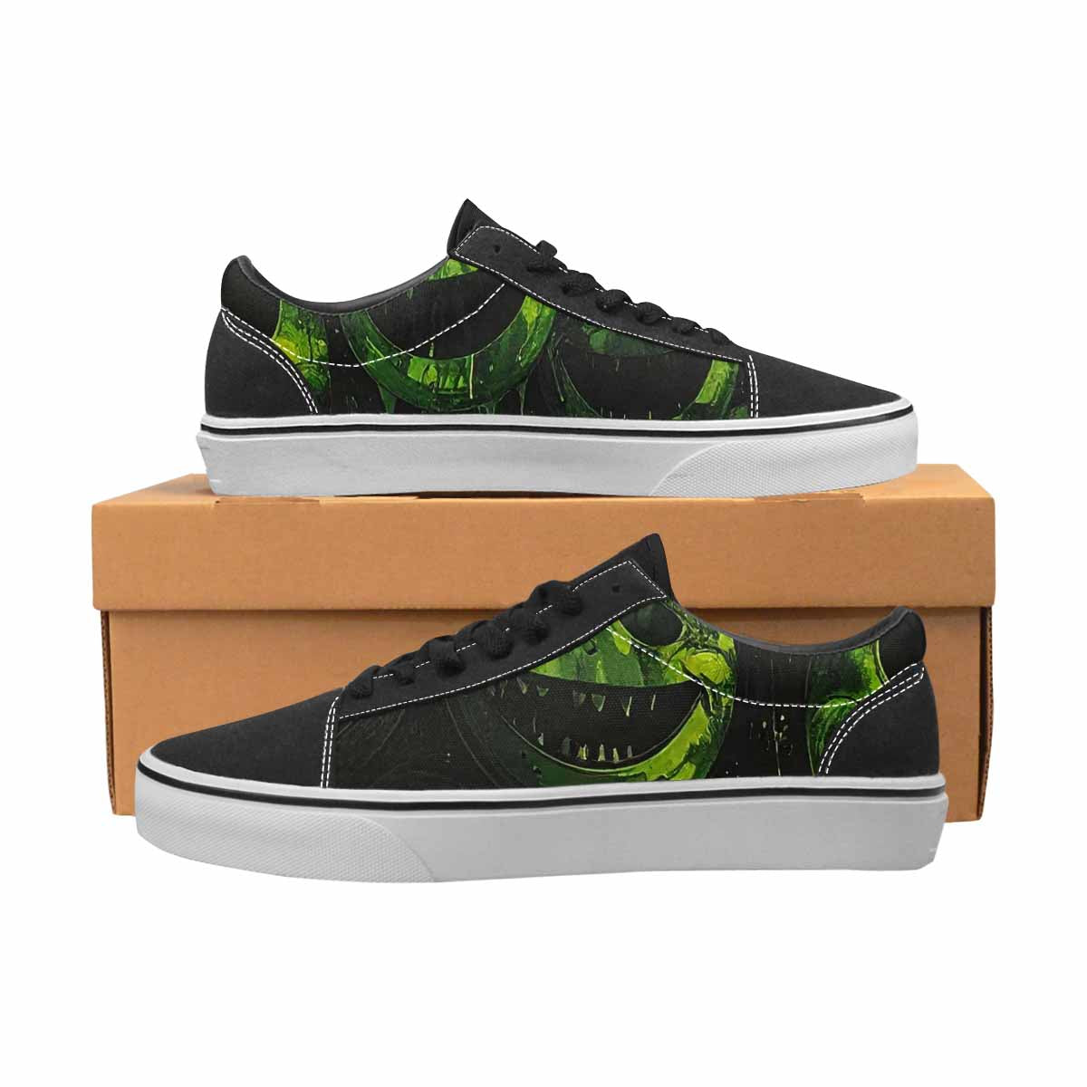 WOMEN'S Melting Moon Smiley Lace-Up Canvas Cottagecore Sneakers