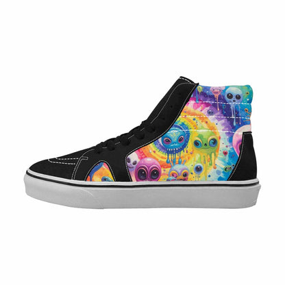 MEN'S Aliens  Tie Dye High Top Canvas Neon Fantasy Shoes