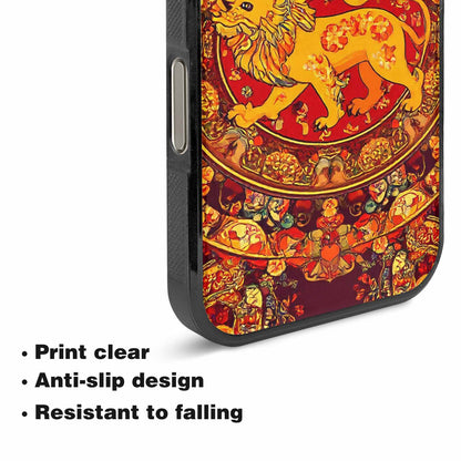 iPhone 16 Pro Case — Mandala Lions Art Seamless Pattern Vibrant, Custom Print Case Cover
