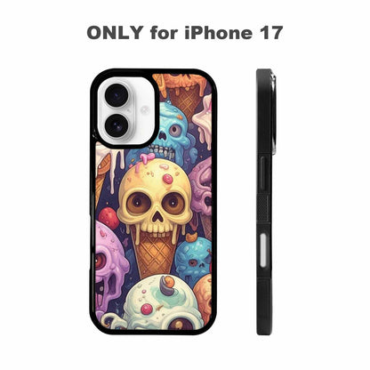 iPhone 17 Case — Ice Cream Monsters Skullsmelti Gothic Skulls, Custom Designed Case Cover