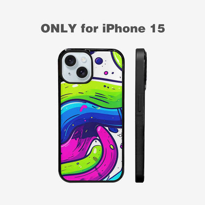 iPhone 15 Case — Acid Wash Cartoon, Custom Printed Phone Case