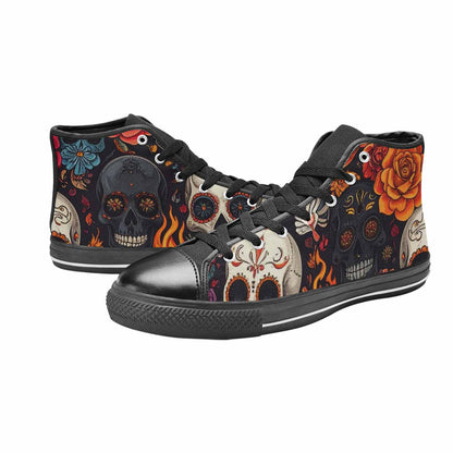 MEN'S Skull High Top Canvas Dreamcore Custom Sneakers