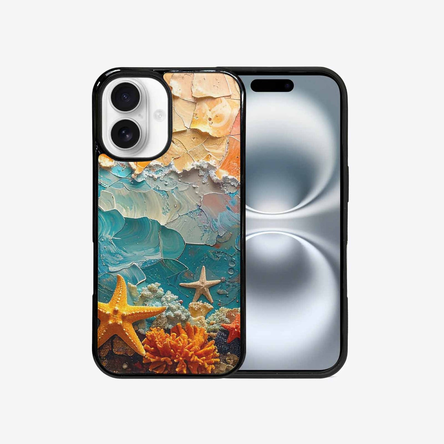 iPhone 16 Case — Starfish Cluster Starfish Cluster Pattern Hundreds, Custom Art Phone Cover
