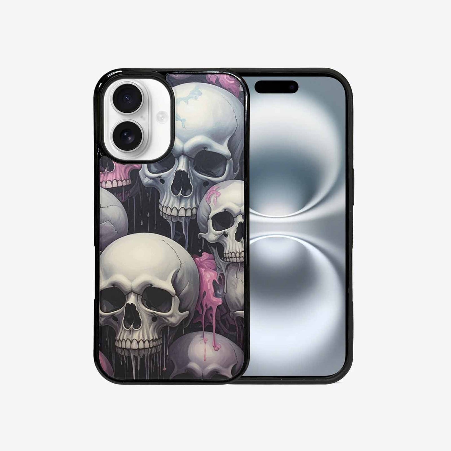 iPhone 16 Case — Dark Black And White Color Tone, Custom Print Case Cover