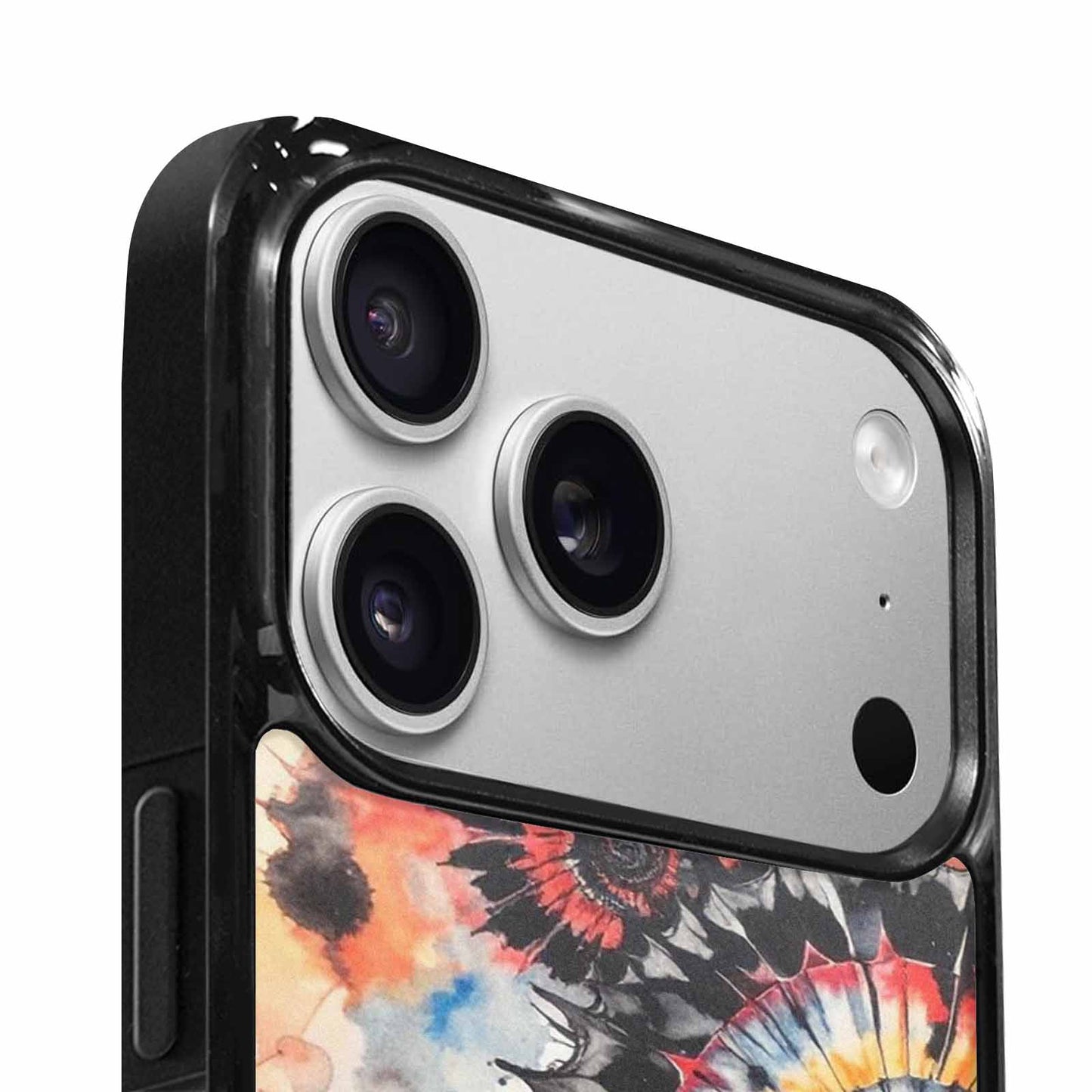 iPhone 17 Pro Max Case — Tie Dye Swirls Black Tie Dye, Personalized Phone Case