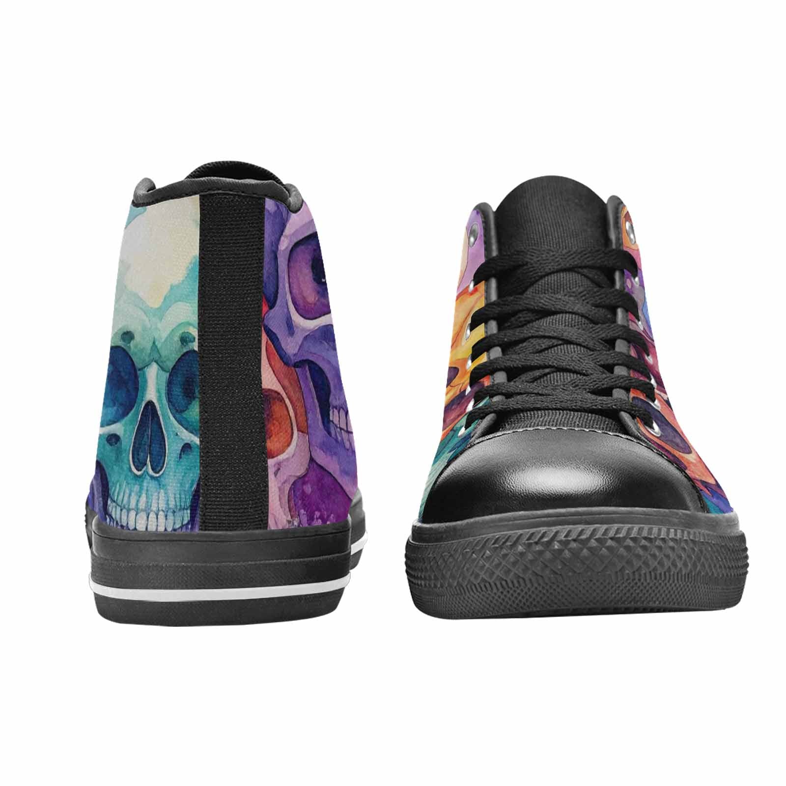 MEN'S Kulls - Watercolor High Top Canvas Y2K Custom Shoes