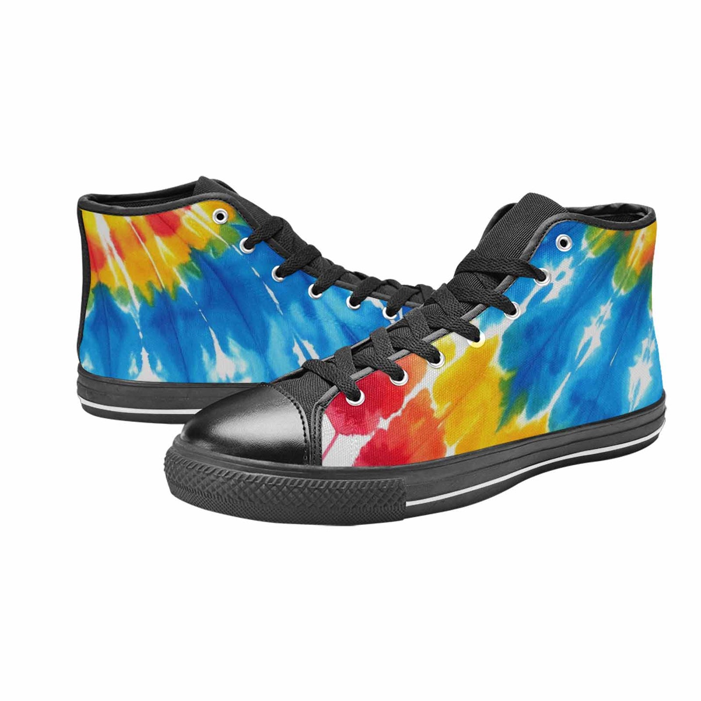 MEN'S Tie Dye Drip High Top Canvas Wallpaper Art Sneakers