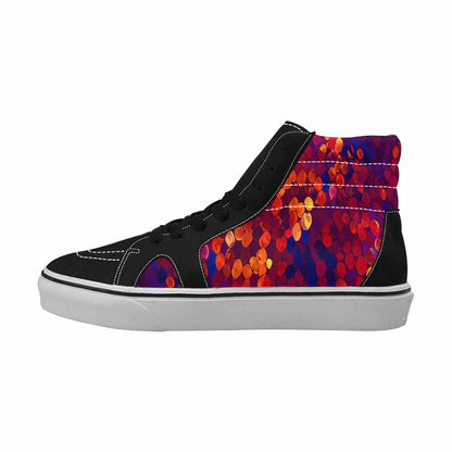 MEN'S Dark Snake Print High Top Canvas Dreamcore Custom Shoes