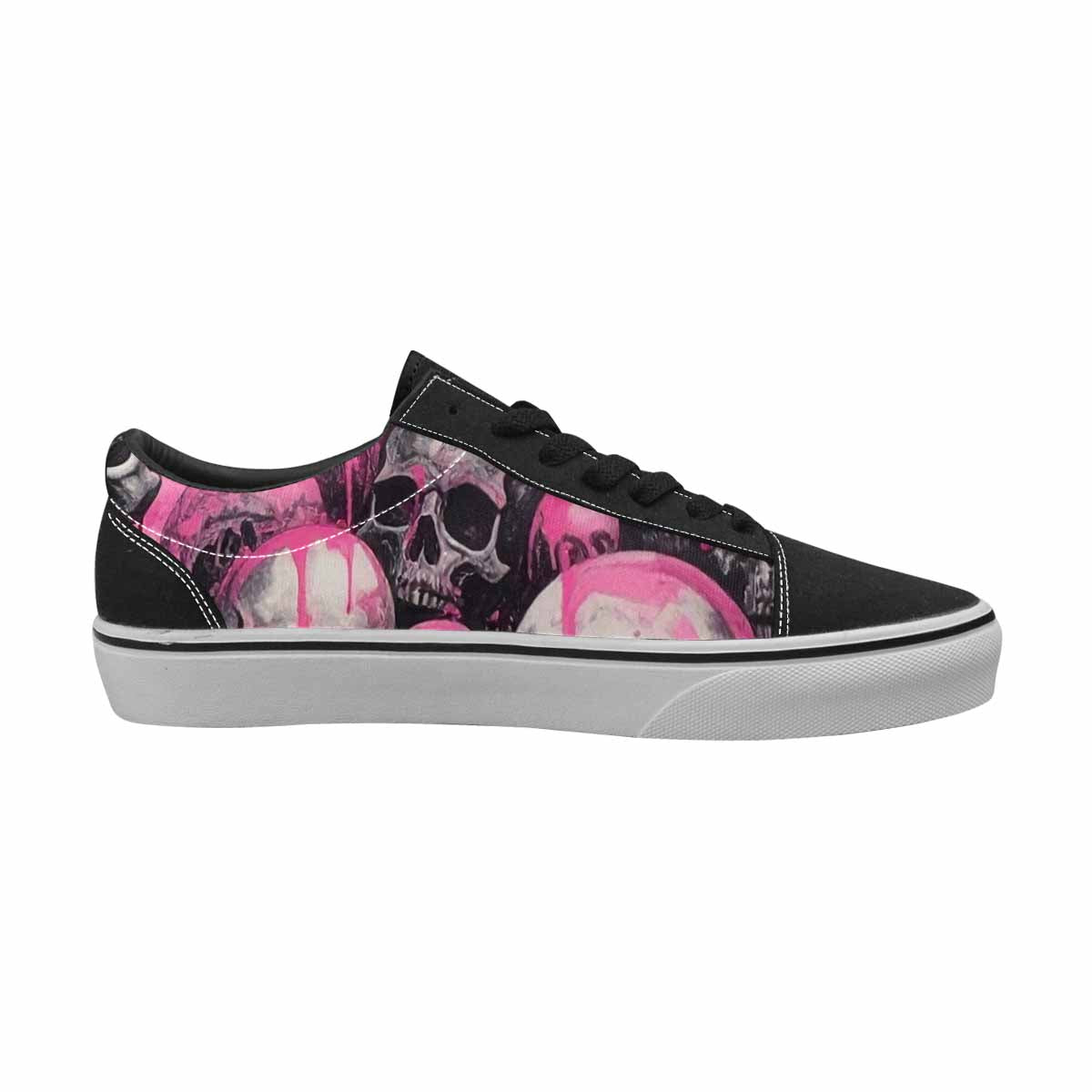 WOMEN'S Skulls (general) Lace-Up Canvas Grunge Shoes