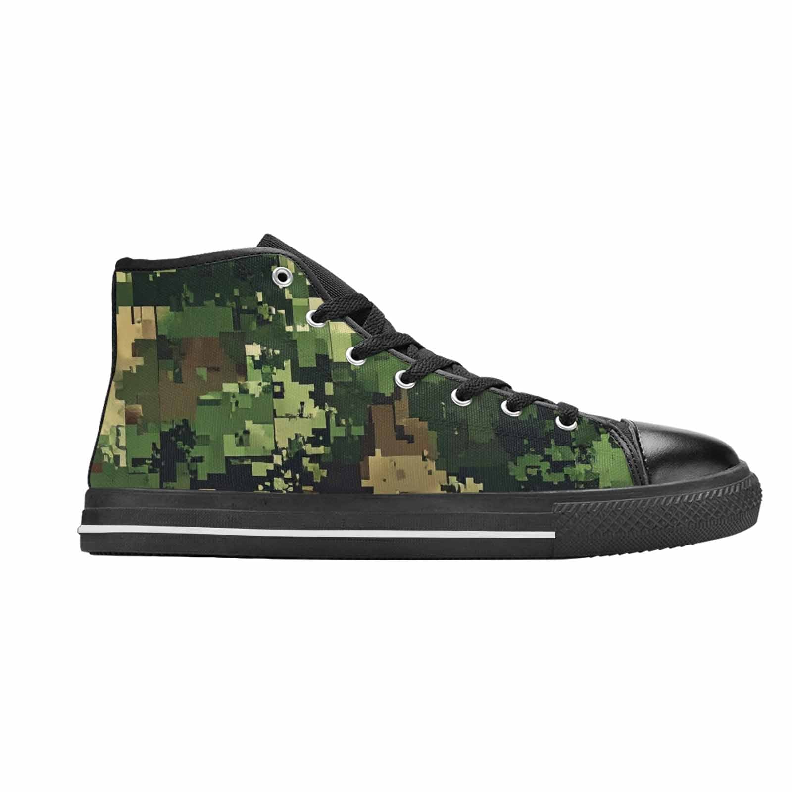 MEN'S Military Camouflage Blotch High Top Canvas Cottagecore Custom Shoes