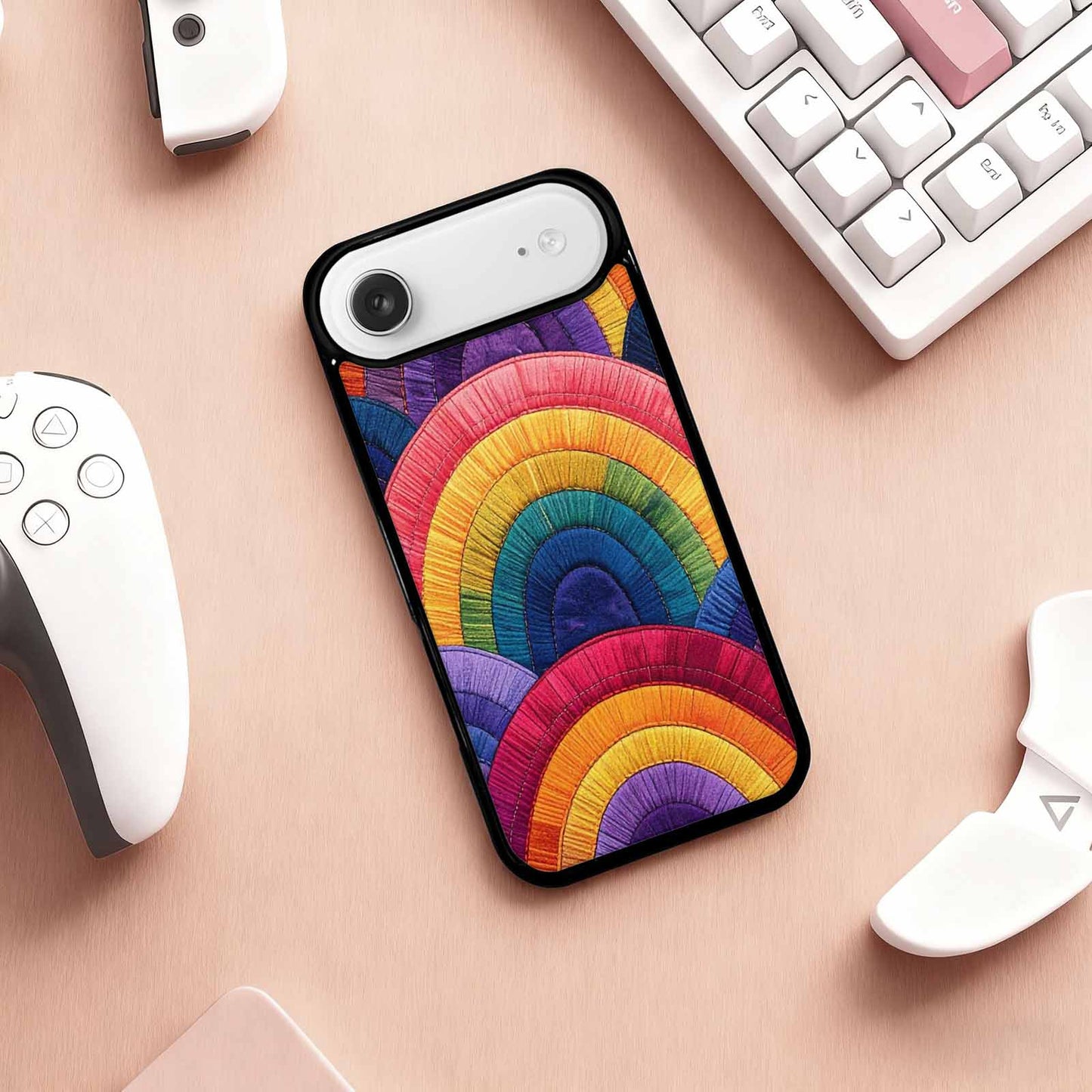 iPhone 17 Air Case — Vivid Camo Rainbow Arc Camo, Personalized Phone Case