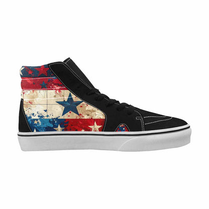 MEN'S Patriotic Stars Stripes High Top Canvas Vivid Sneakers