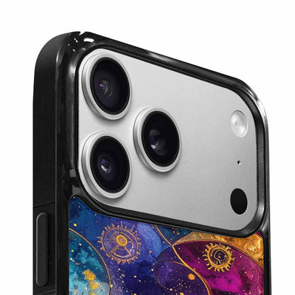 iPhone 17 Pro Max Case — Steampunk Galaxy Art Seamless Galaxy Space, Custom Printed Phone Case