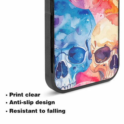 iPhone 15 Plus Case — Kulls Watercolor Skulls Small Skull Pattern, Customized Protective Case