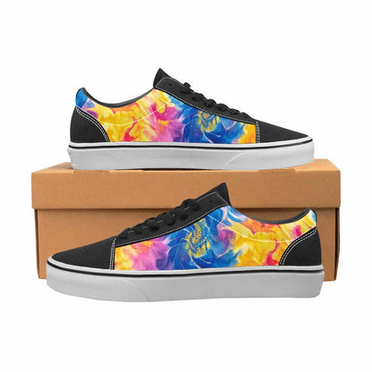 MEN'S Tie Dye Swirl Canvas Lace-Up Vivid Custom Shoes