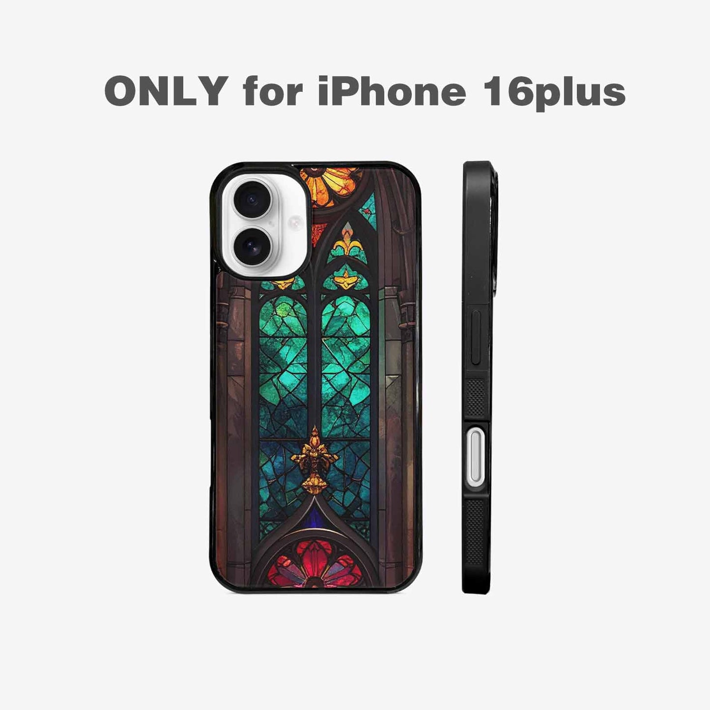 iPhone 16 Plus Case — Stained Glass Cathedral Custom, Custom Made Phone Cover