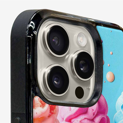 iPhone 16 Pro Case — Collage Of Overlapping Waffle Cones Icecream, Unique Phone Case Design