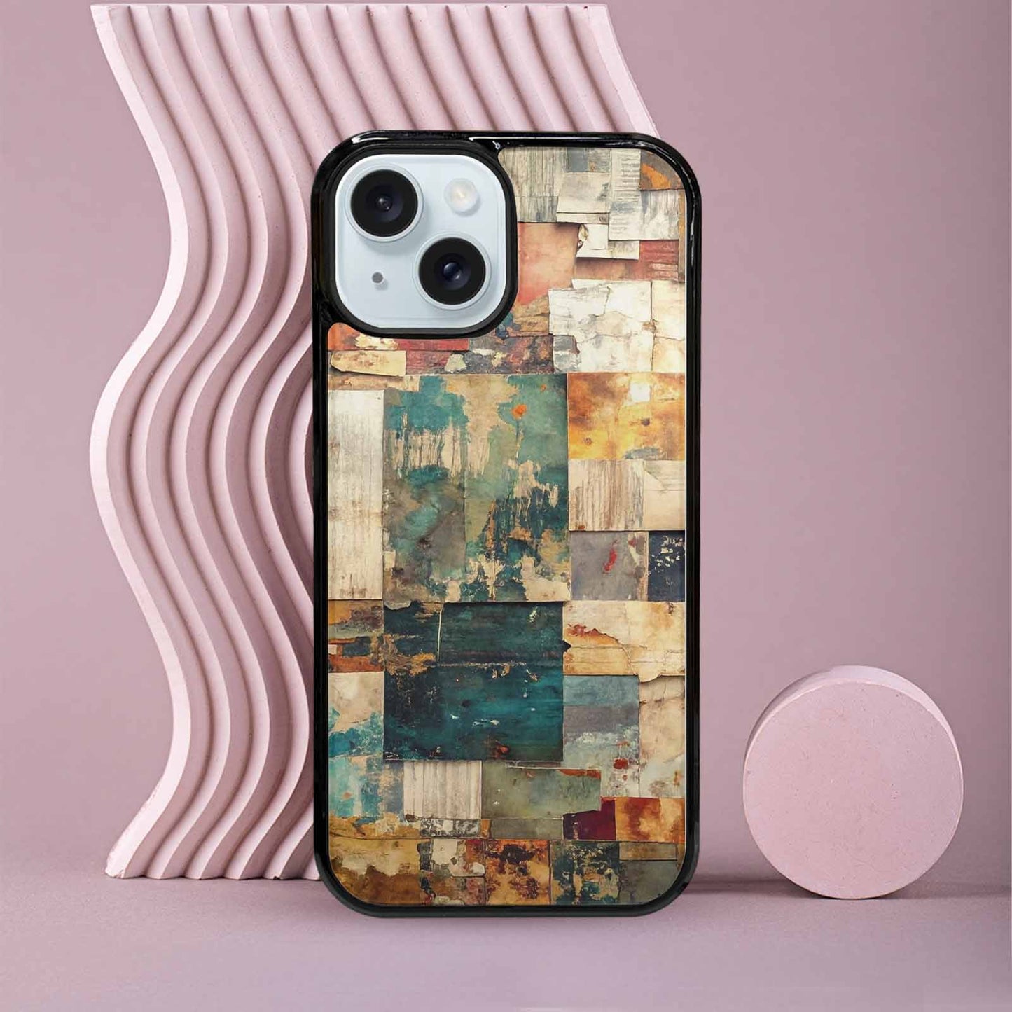 iPhone 15 Case — Distressed Grunge Texture Pattern Hundreds Of, Custom Printed Phone Case