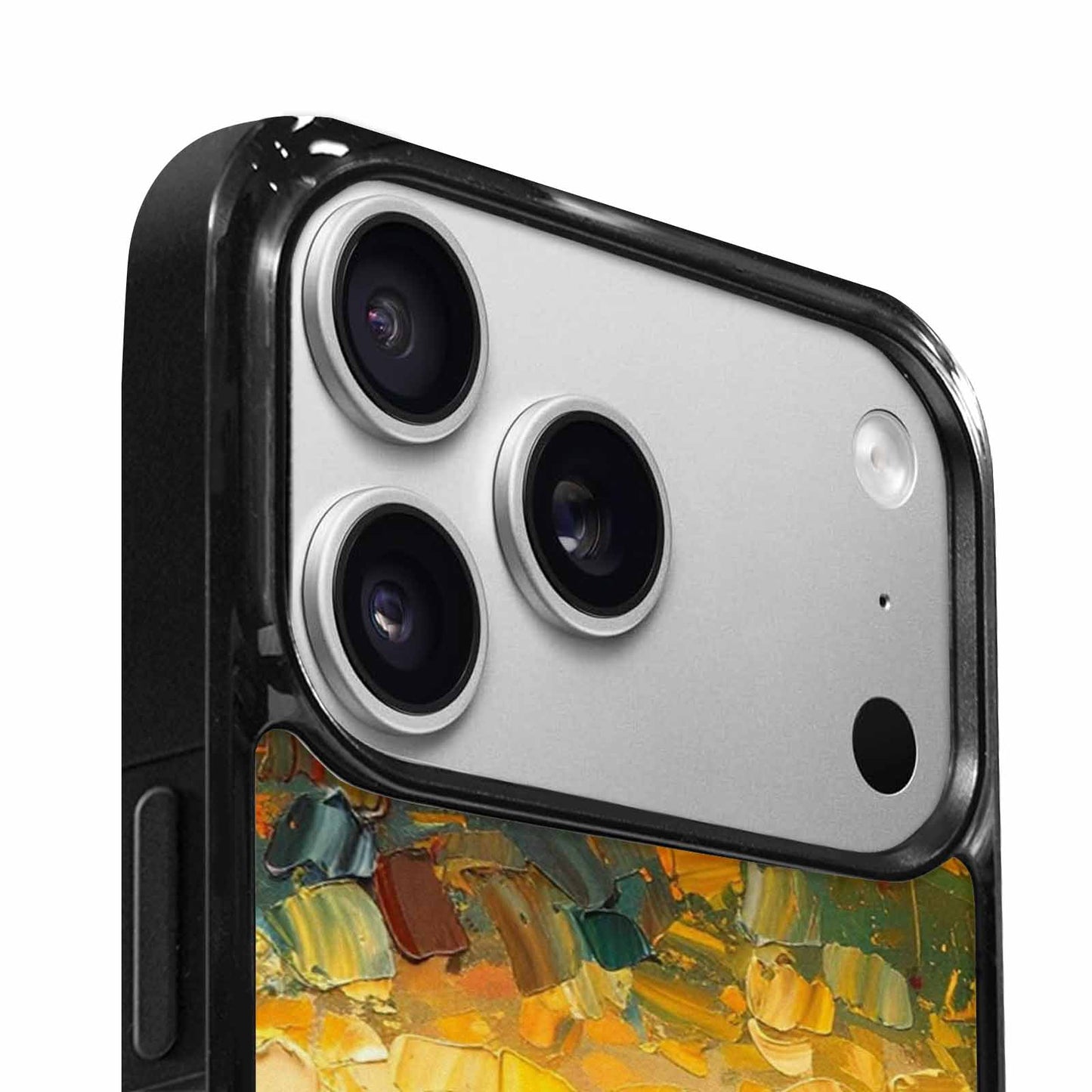 iPhone 17 Pro Case — Impressionist Sunflower Brushstroke Pattern Hundreds Floral, Unique Phone Case Design