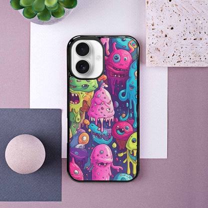 iPhone 16 Case — Melting Ice Cream Monster Charac, Custom Made Phone Cover