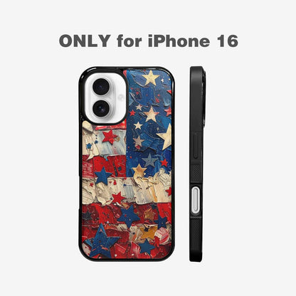 iPhone 16 Case — Patriotic Stars And Stripes American Stars, Custom Art Phone Cover
