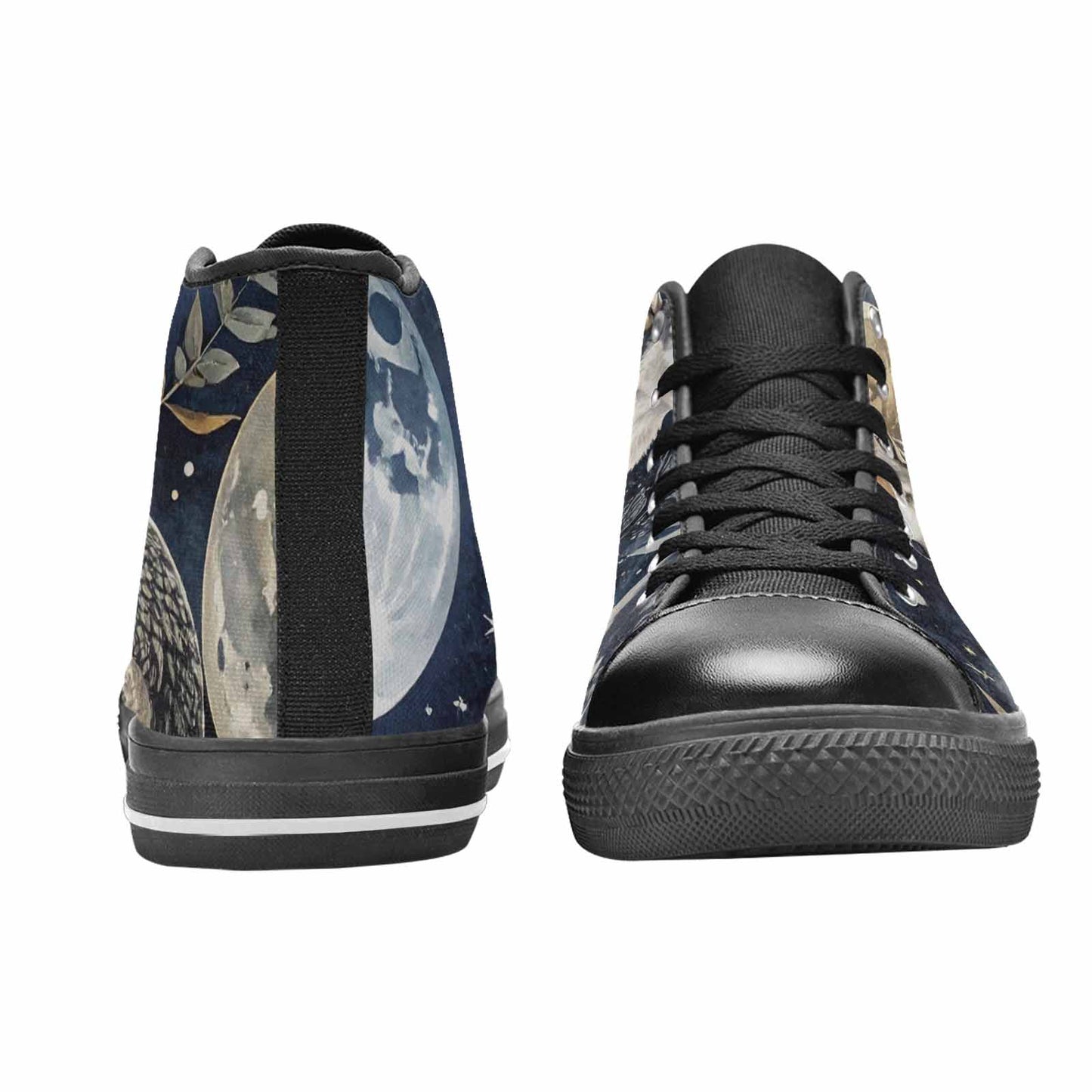 MEN'S Wolf Silhouette Moon High Top Canvas Vivid Shoes