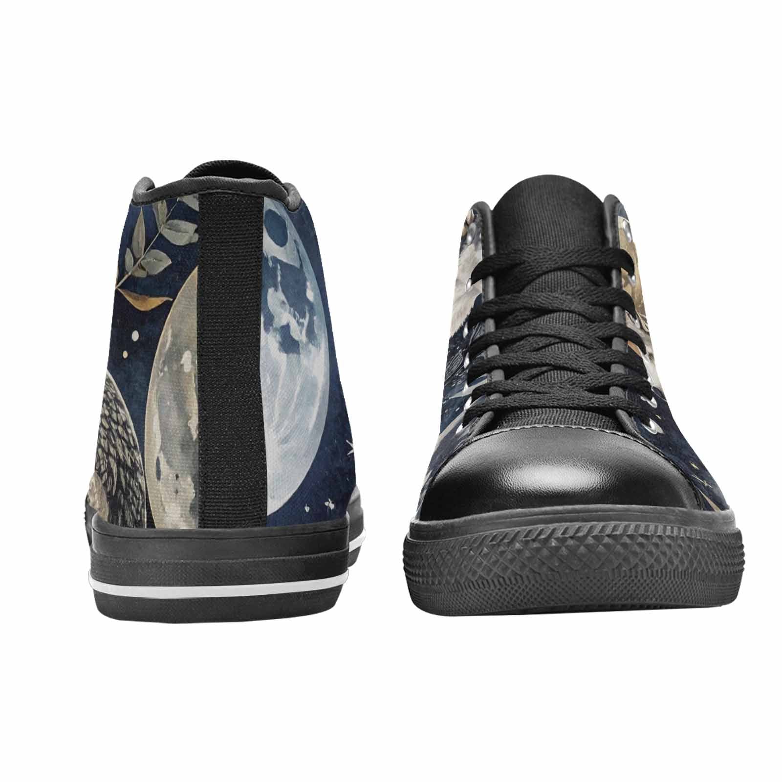 MEN'S Wolf Silhouette Moon High Top Canvas Vivid Shoes