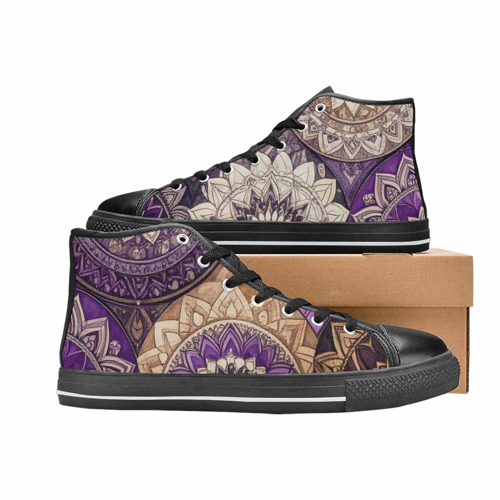 WOMEN'S Mandala High Top Canvas Dreamcore Custom Sneakers